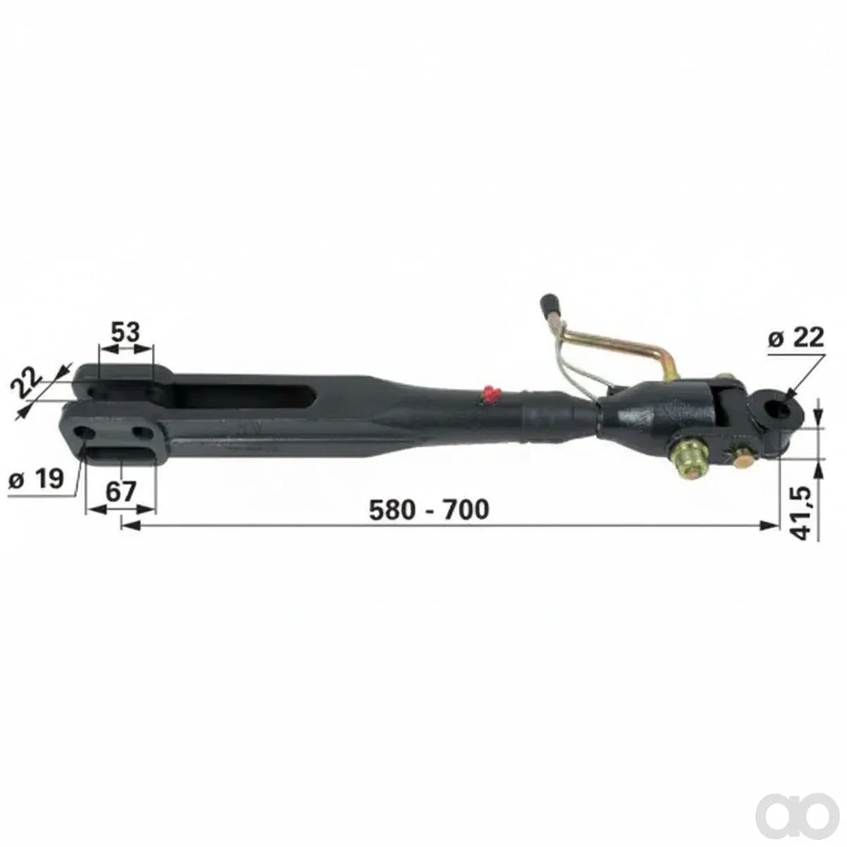 Prillinger - 00164106 - Lift Rod With Crank 800-890mm
