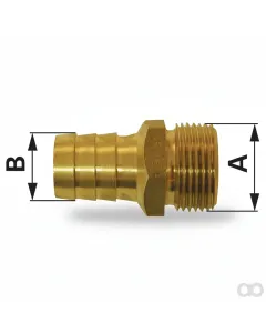Prillinger - 00340584 - Hose Nipple Brass External Thread
