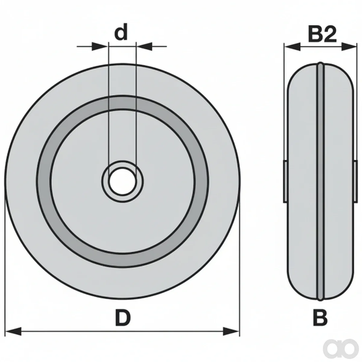 Prillinger - 00350226 - Sheet Steel Wheel 250x105x30 mm