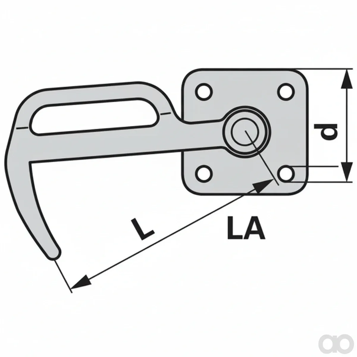 Prillinger - 00350334 - Buckle Closure Right Without Eyes