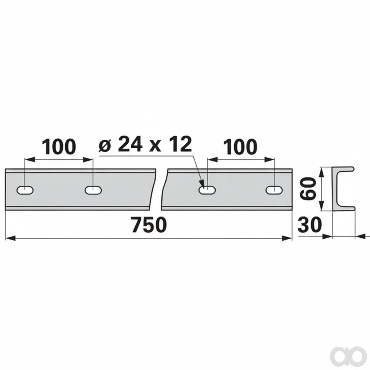 Prillinger - 00364350 - Scraper Floor Slat 60x30 750 mm