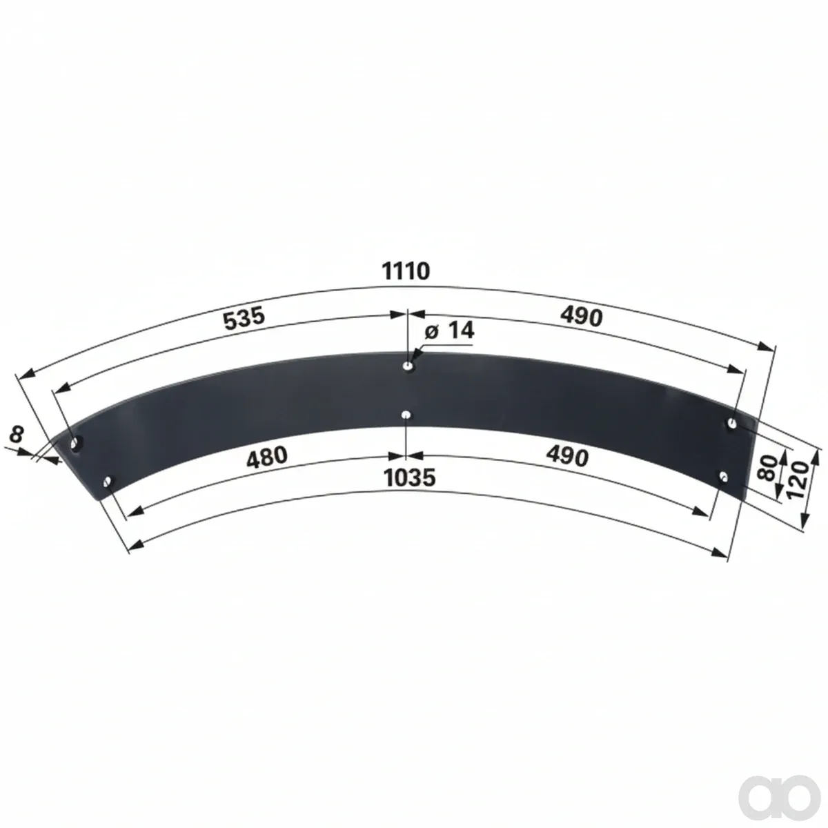 Prillinger - 00364395 - Guide Plate Hardox Instead Of