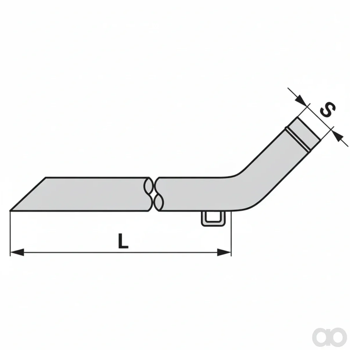 Prillinger - 00381120 - 45-Degree Suction Pipe with Hose