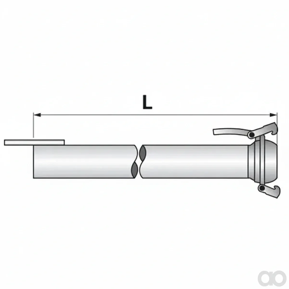 Prillinger - 00382502 - VT Suction Pipe Straight Bauer 6 Inch