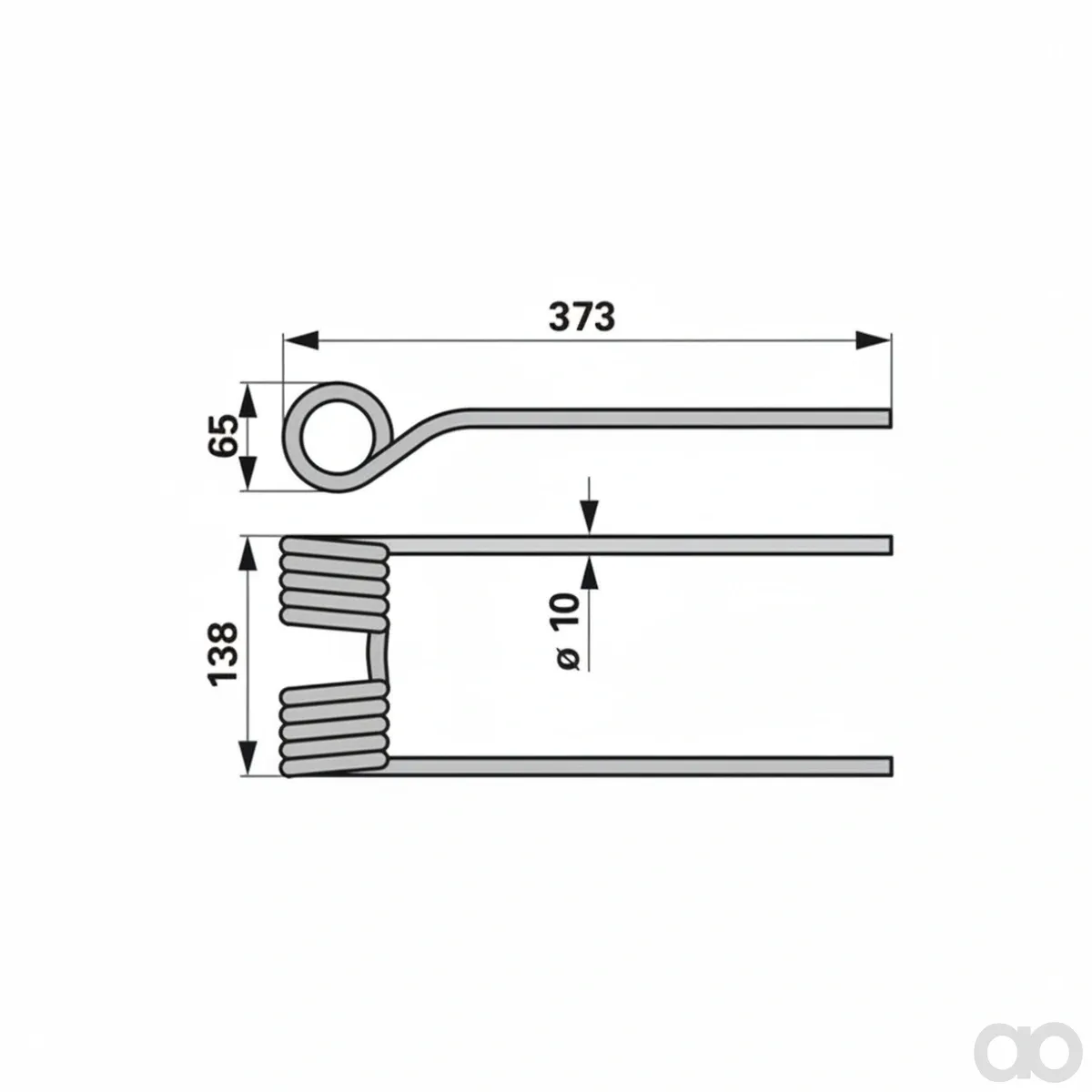 Prillinger - 00401181 - Rotor Hay Tine 10.5 Mm Instead