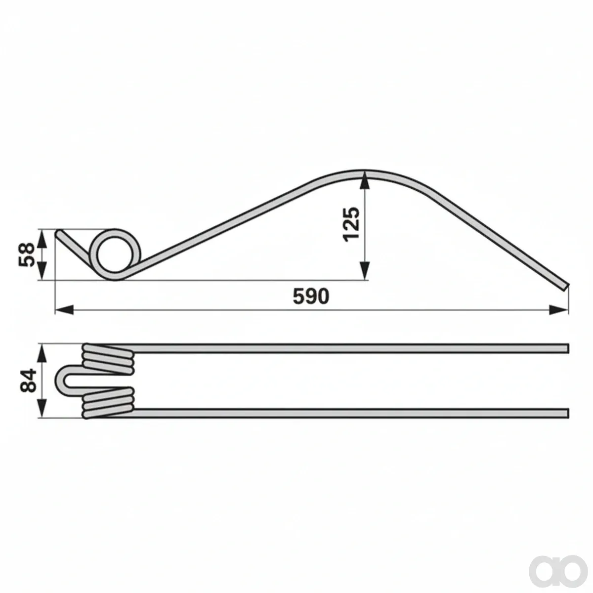 Prillinger - 00401182 - Rotor Swather Tine Instead