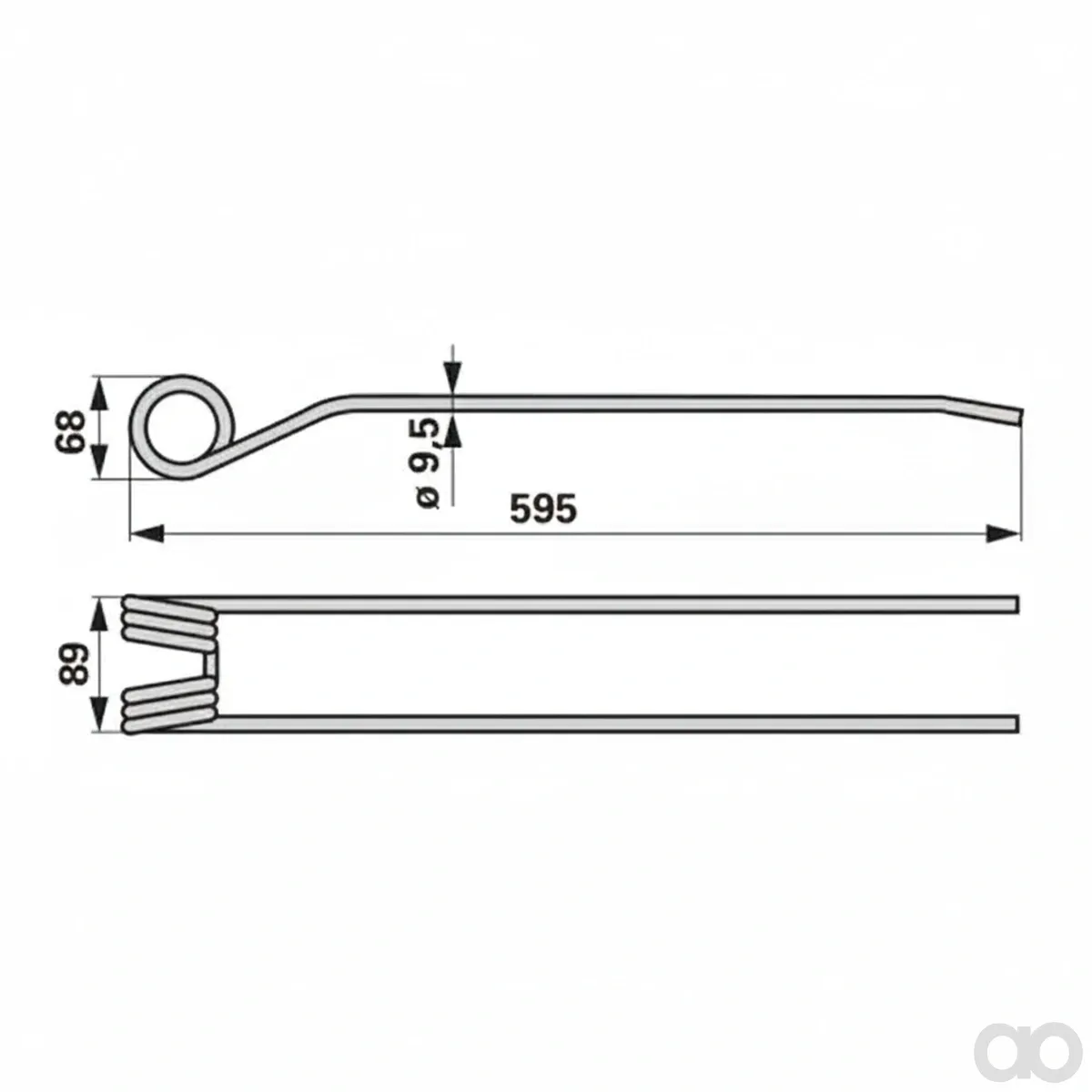 Prillinger - 00401183 - Rotor Swather Tine Instead