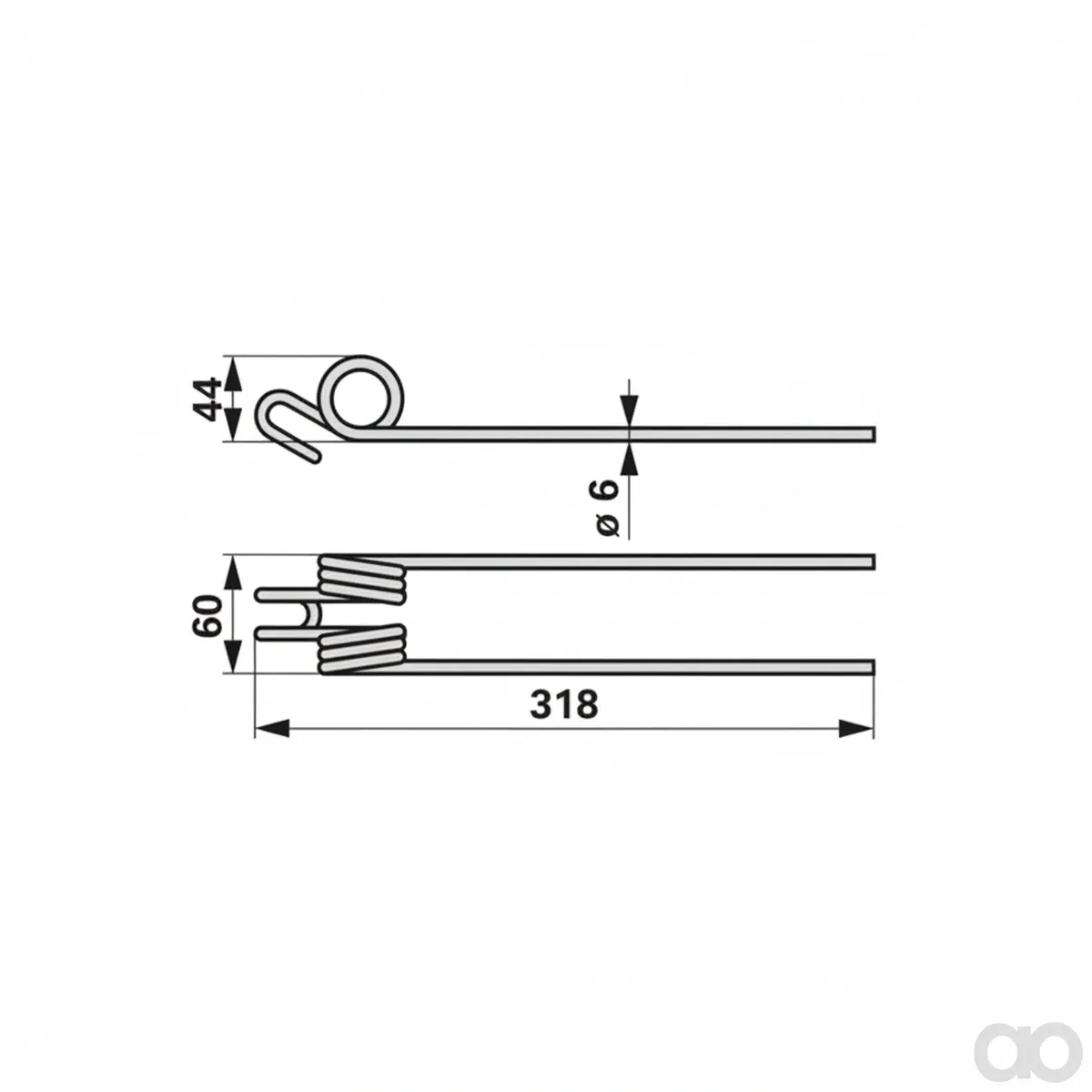 Prillinger - 00401301 - Belt Rake Tine For Bucher
