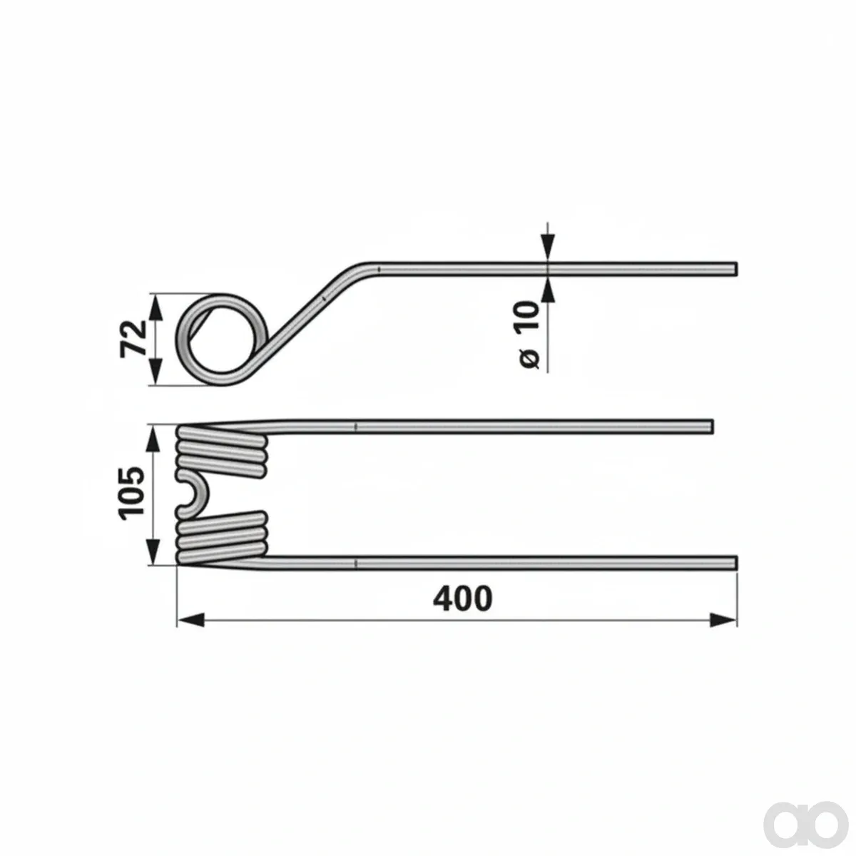 Prillinger - 00401363 - Rotor Hay Tine Left Instead