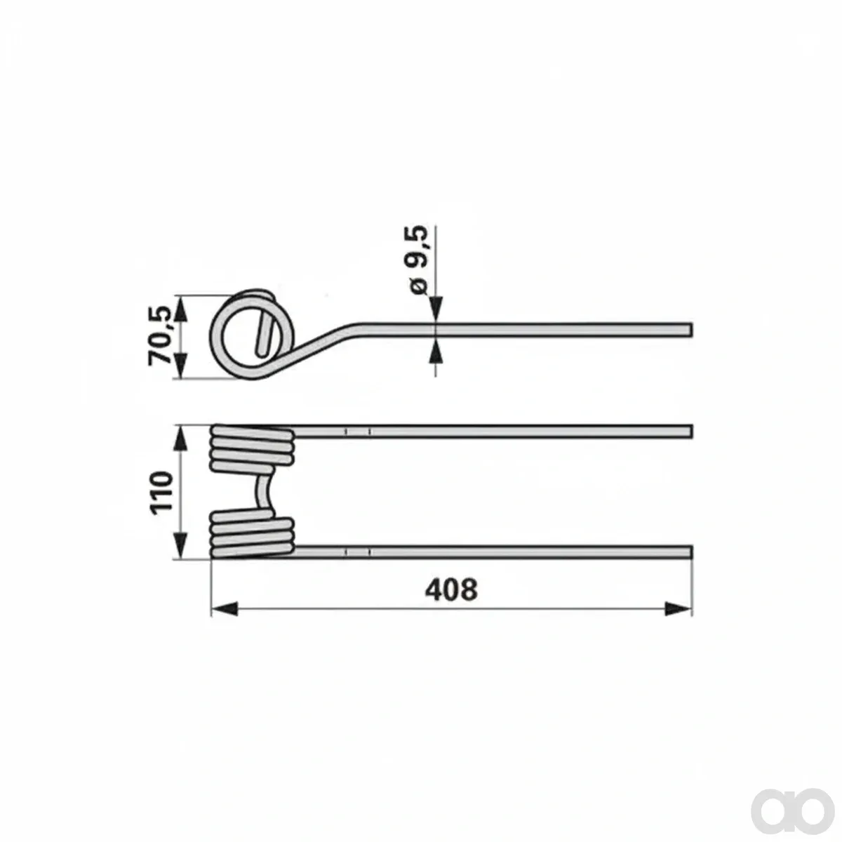 Prillinger - 00401383 - Rotor Hay Tine Instead Of