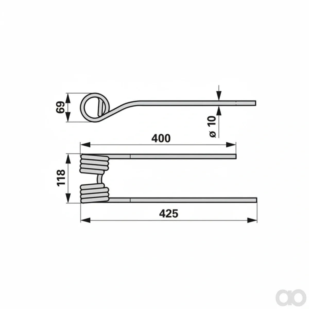 Prillinger - 00401429 - Rotor Hay Tine Left Instead