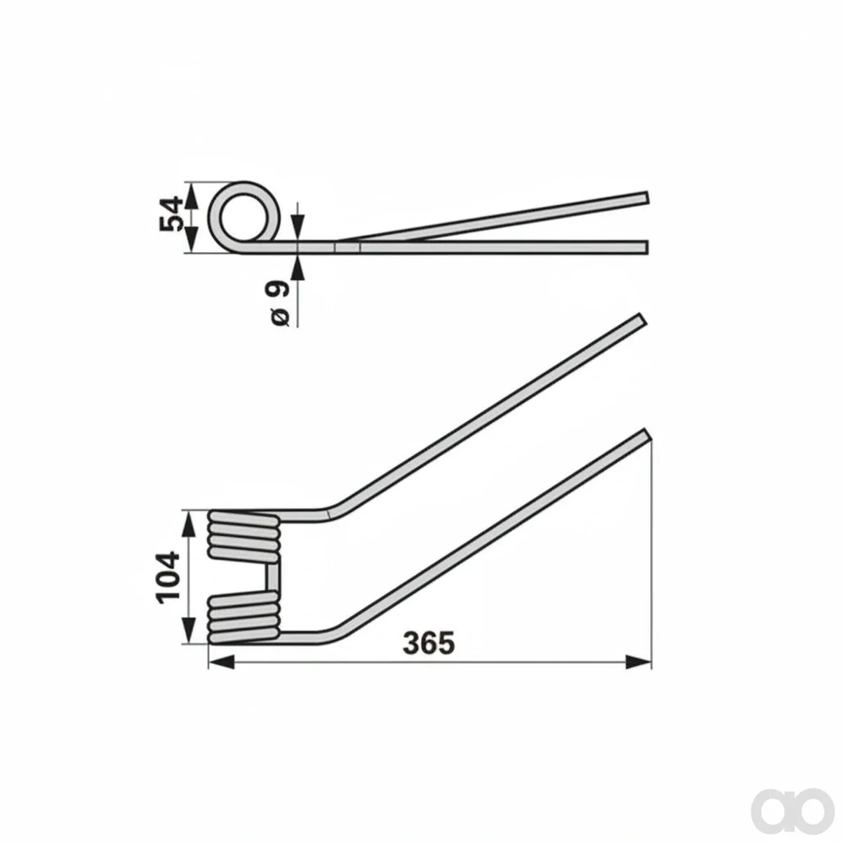 Prillinger - 00401460 - Rotor Hay Tine Right Instead