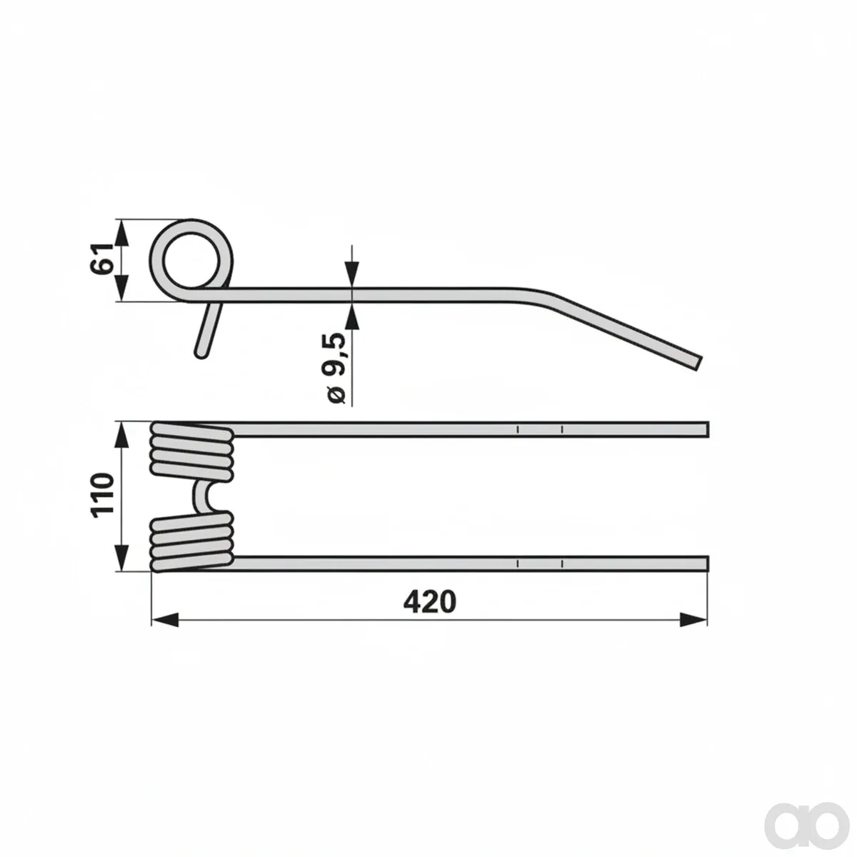 Prillinger - 00401462 - Rotor Hay Tine Instead Of