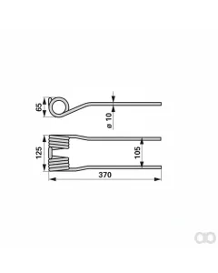 Prillinger - 00401482 - Rotor Hay Tine Instead Of