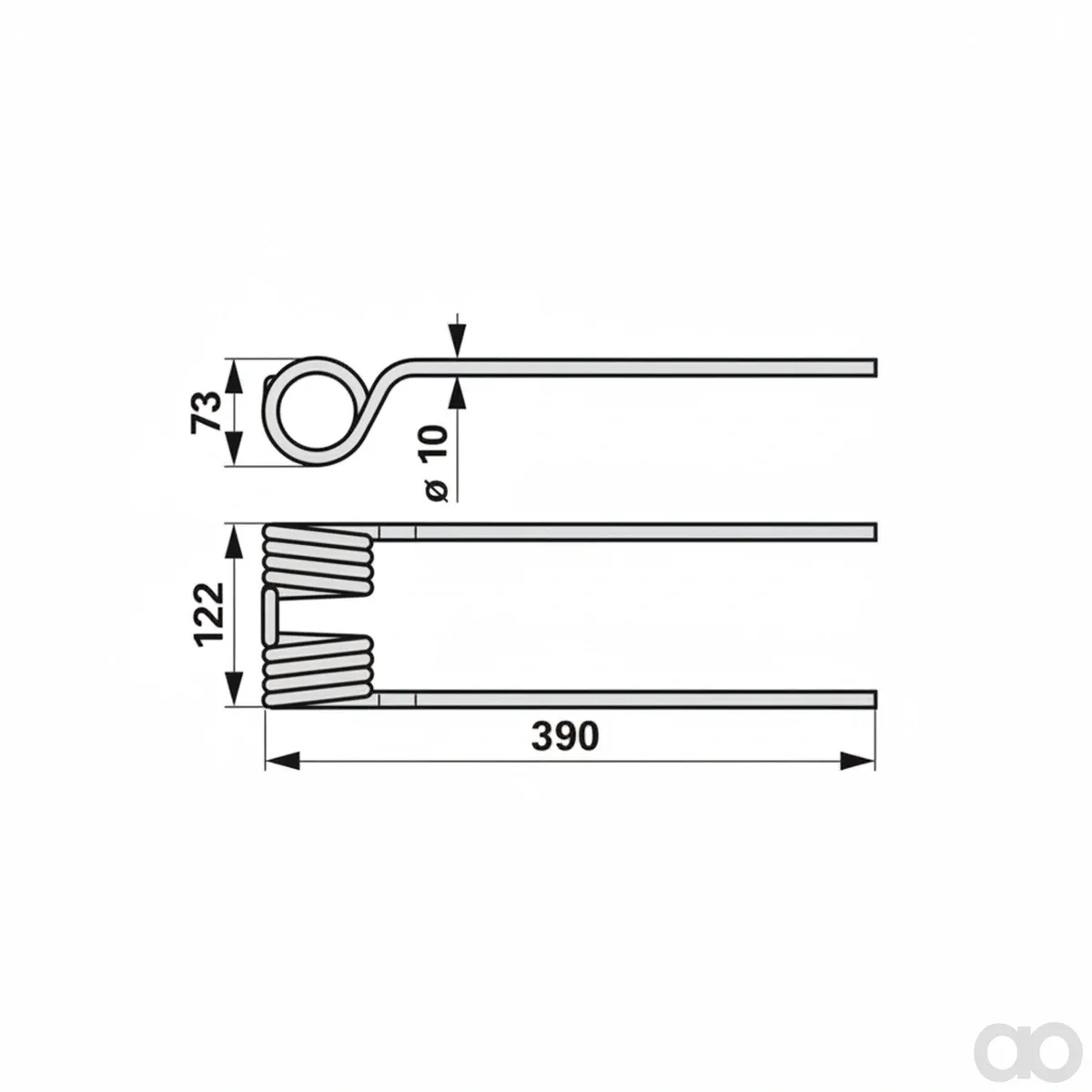 Prillinger - 00401530 - Rotor Hay Tine Instead Of