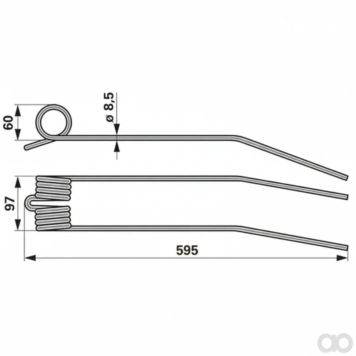 Prillinger - 00401574 - Rotor Swather Tine Instead