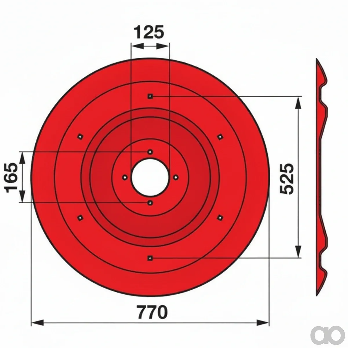 Prillinger - 00412201 - Slide Disc Diameter 770 Mm