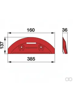Prillinger - 00412435 - Slide Shoe Replacement For Kuhn 55
