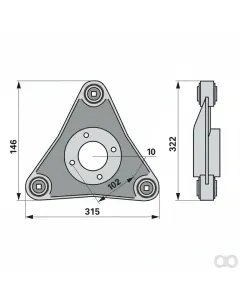 Prillinger - 00412790 - Mowing Disc Replacement For Vicon
