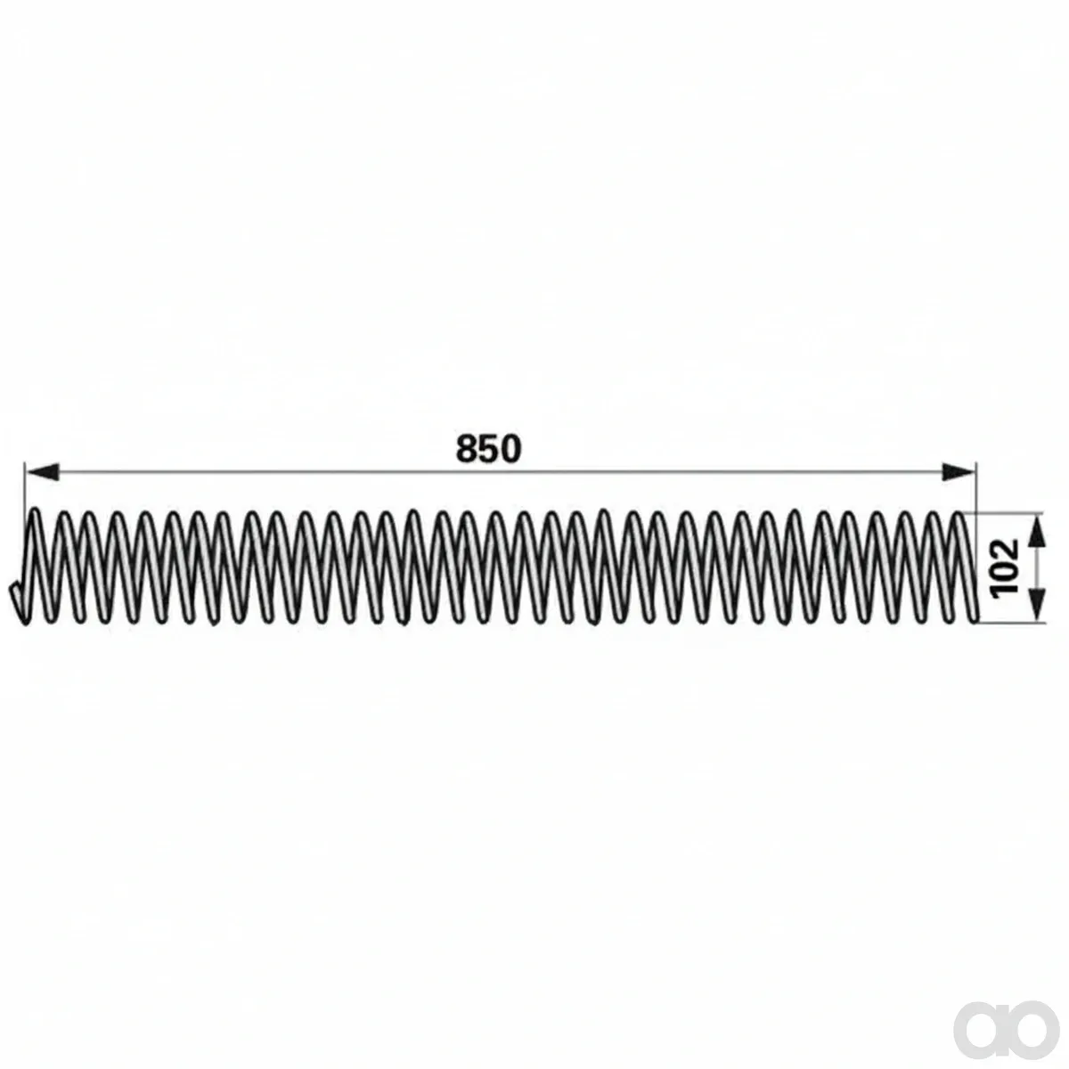 Prillinger - 00413460 - Spring Ad: 102 Mm, Length: 850