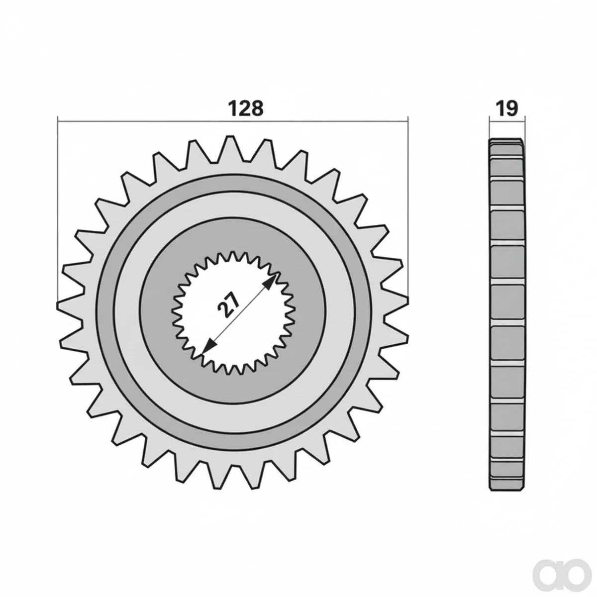 Prillinger - 00413463 - Gear 29 Teeth Outer, 16 Teeth Inner