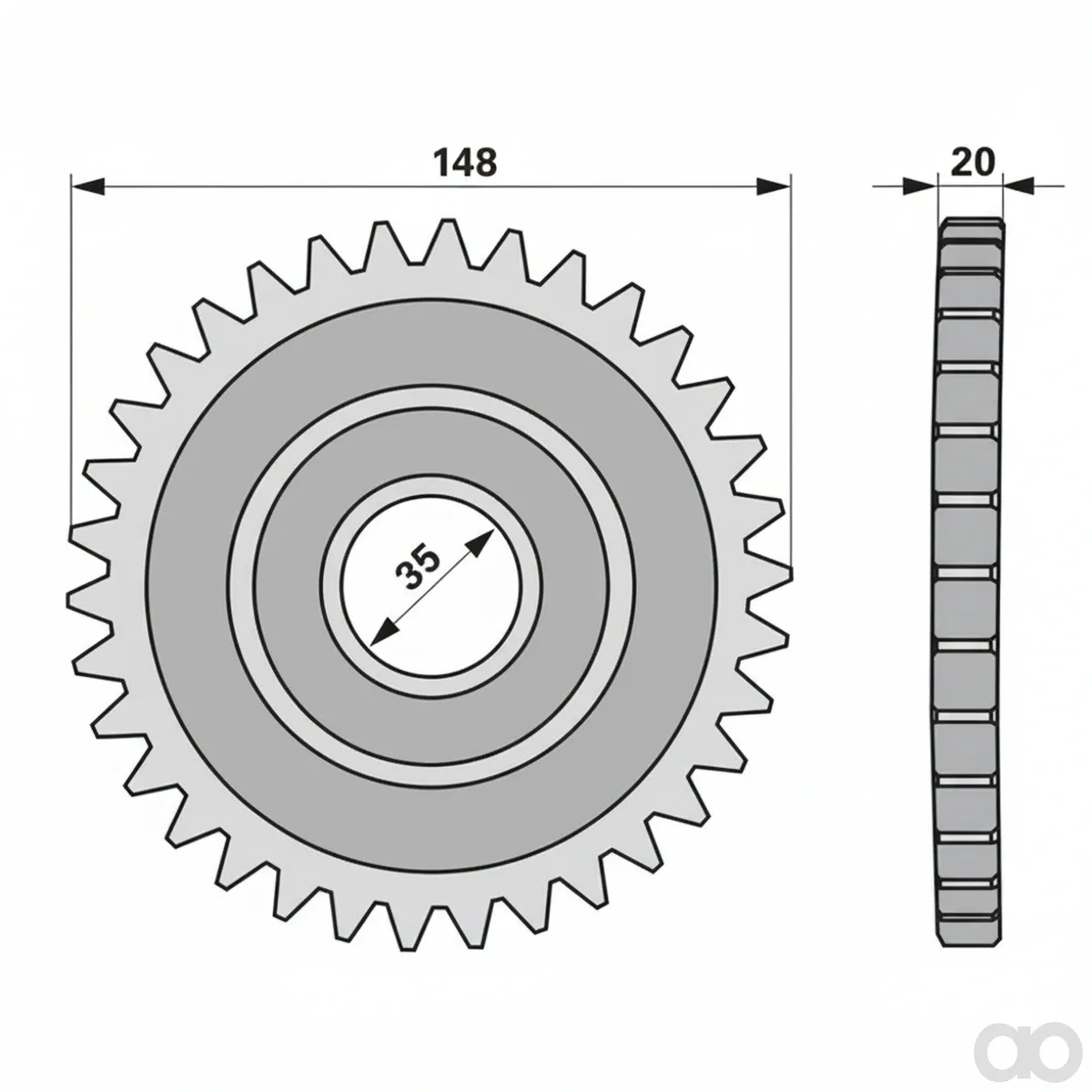 Prillinger - 00413465 - Gear 34 Teeth