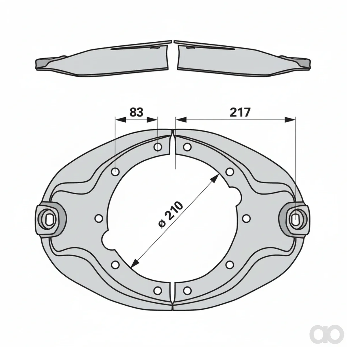 Prillinger - 00413713 - Mowing Disc Set With 2 Halves