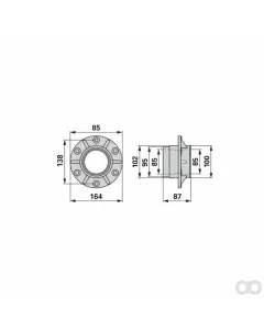 Prillinger - 00416142 - Sliding Disc Hub Bore Diameter 85