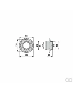 Prillinger - 00416144 - Sliding Disc Hub Bore Diameter 90