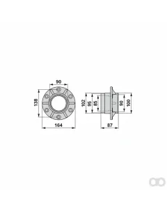 Prillinger - 00416144A - Sliding Disc Hub Bore Diameter 90