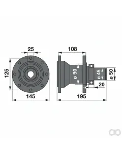 Prillinger - 00416145 - Hub With 6210 2Rsc3 Bearing Anst