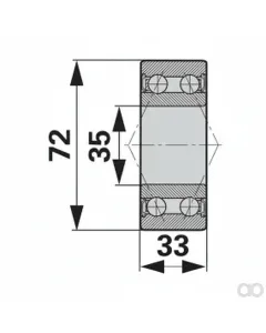 Prillinger - 00416147 - Angular Contact Bearing Bah-0013 D, 2