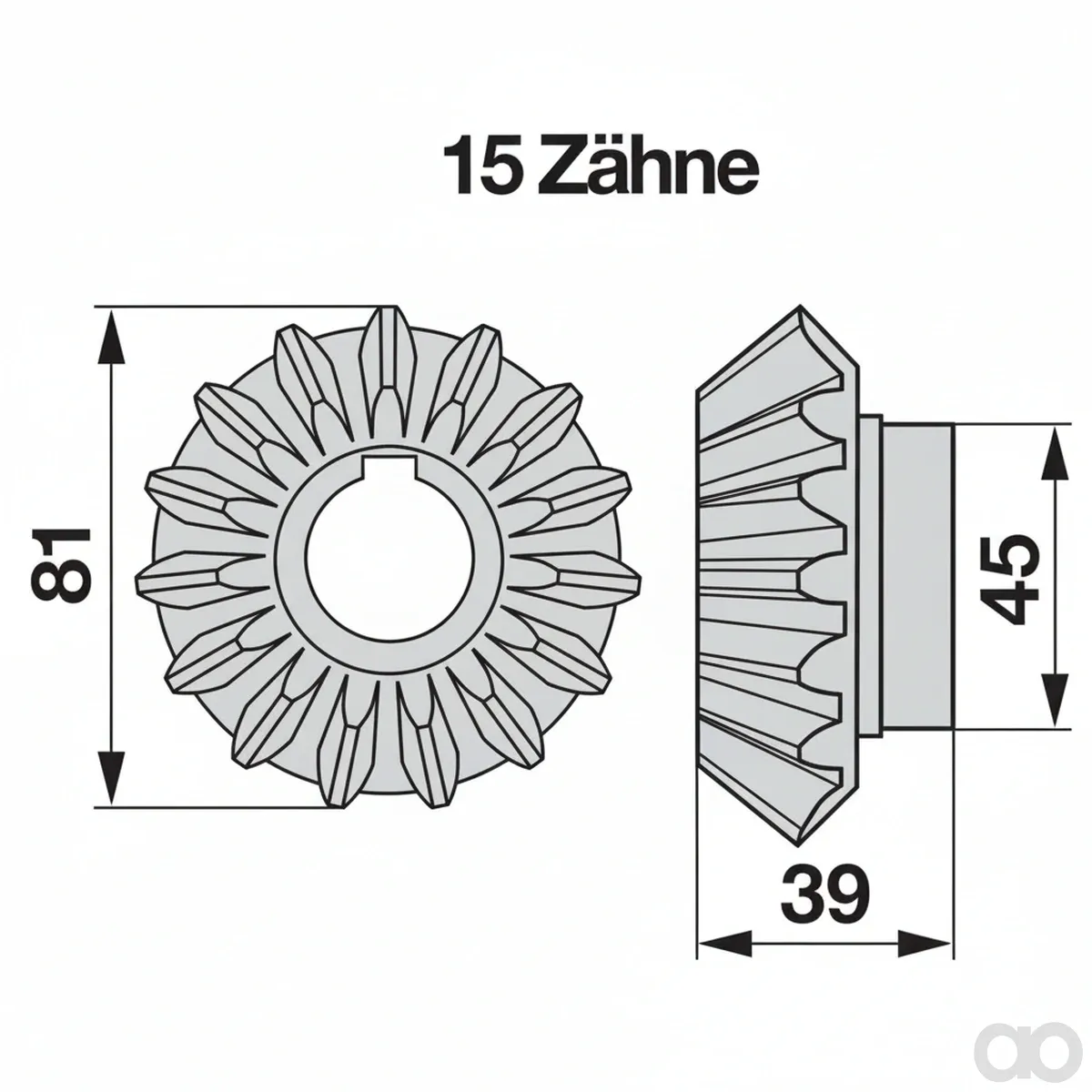 Prillinger - 00417115 - Bevel Gear Z 15 Instead Of Fel