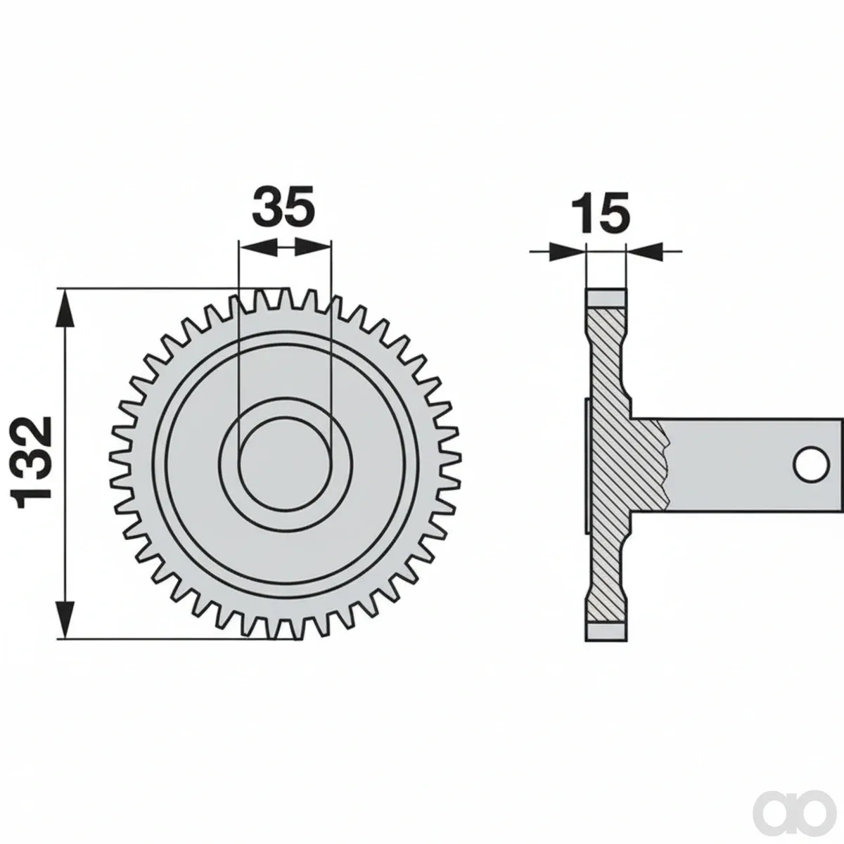 Prillinger - 00417120 - Gear Z41 With Shaft, Fella 1