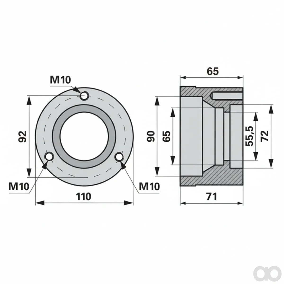 Prillinger - 00422514 - Sliding Disc Hub Instead of V