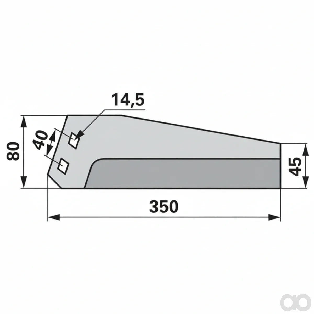 Prillinger - 00560408 - Topper Knife Right 350mm