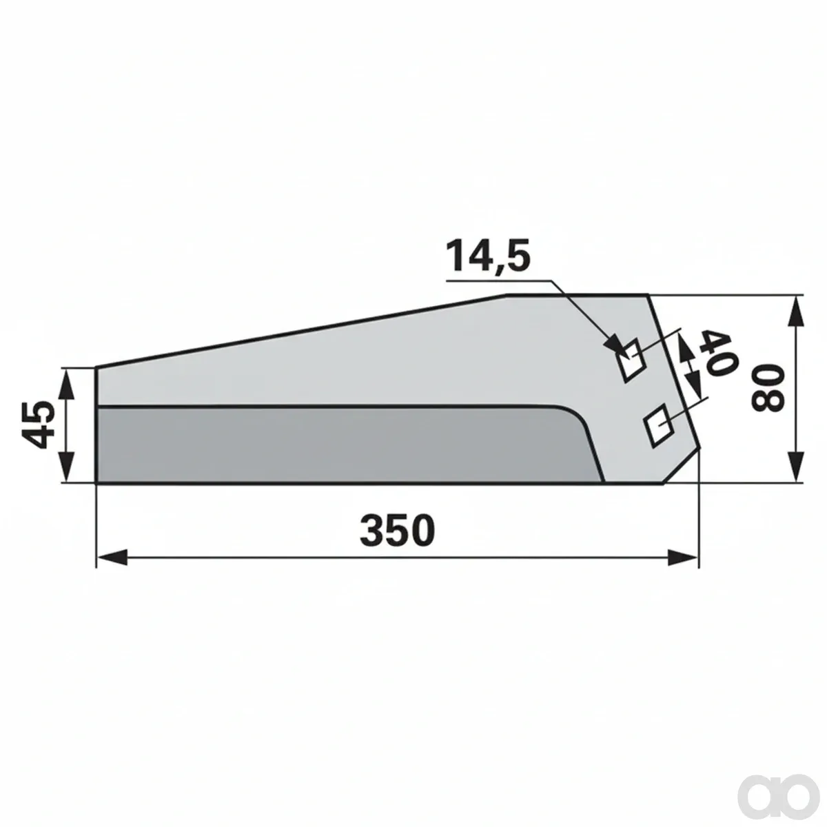 Prillinger - 00560409 - Topper Knife Left 350mm
