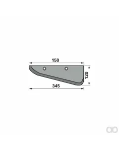 Prillinger - 00566112 - Digging Share Right L 345 H 120 L