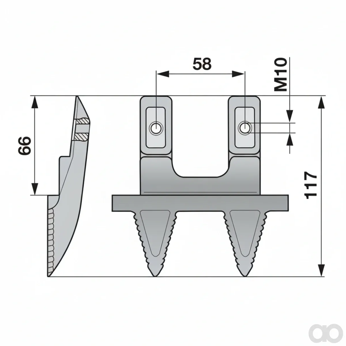 Prillinger - 00604207 - Double Mulching Finger Instead Of