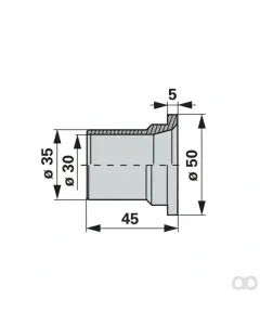 Prillinger - 00606384 - Bush 30x35x45 mm
