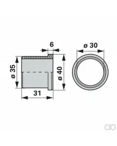 Prillinger - 00606385 - Cylindrical Bush 30x35x31 mm