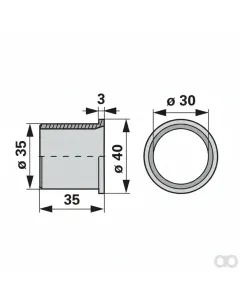 Prillinger - 00606389 - Tapered Bush 30x35x35 mm