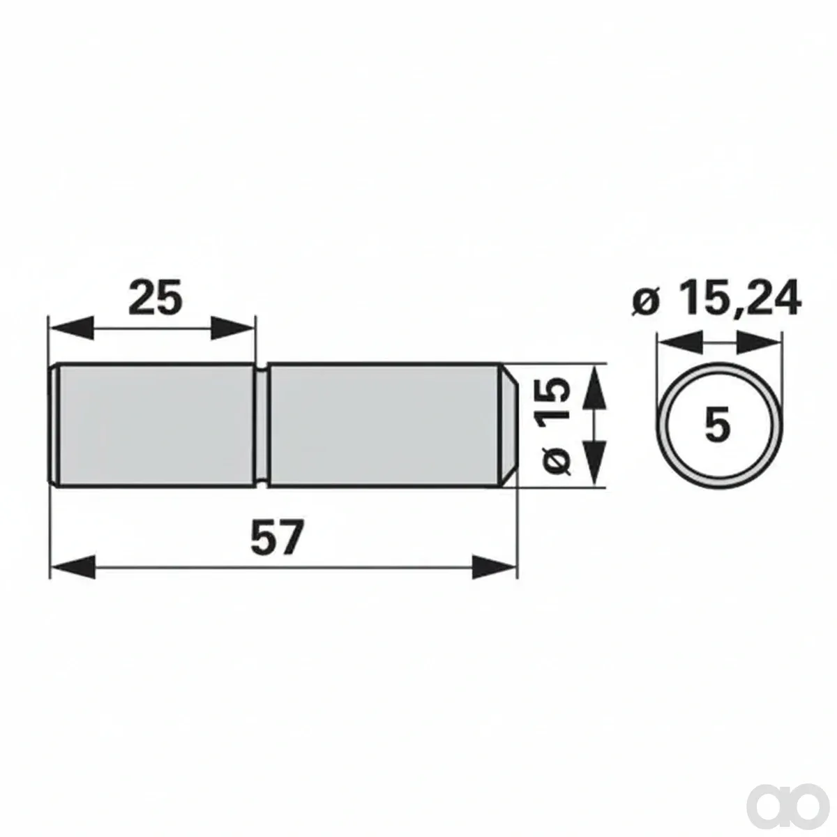 Prillinger - 00606588 - Drive Bolt Diameter 15.24 mm