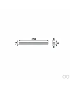 Prillinger - 00607258 - Wear Bar 12x8 Length 813 mm Z