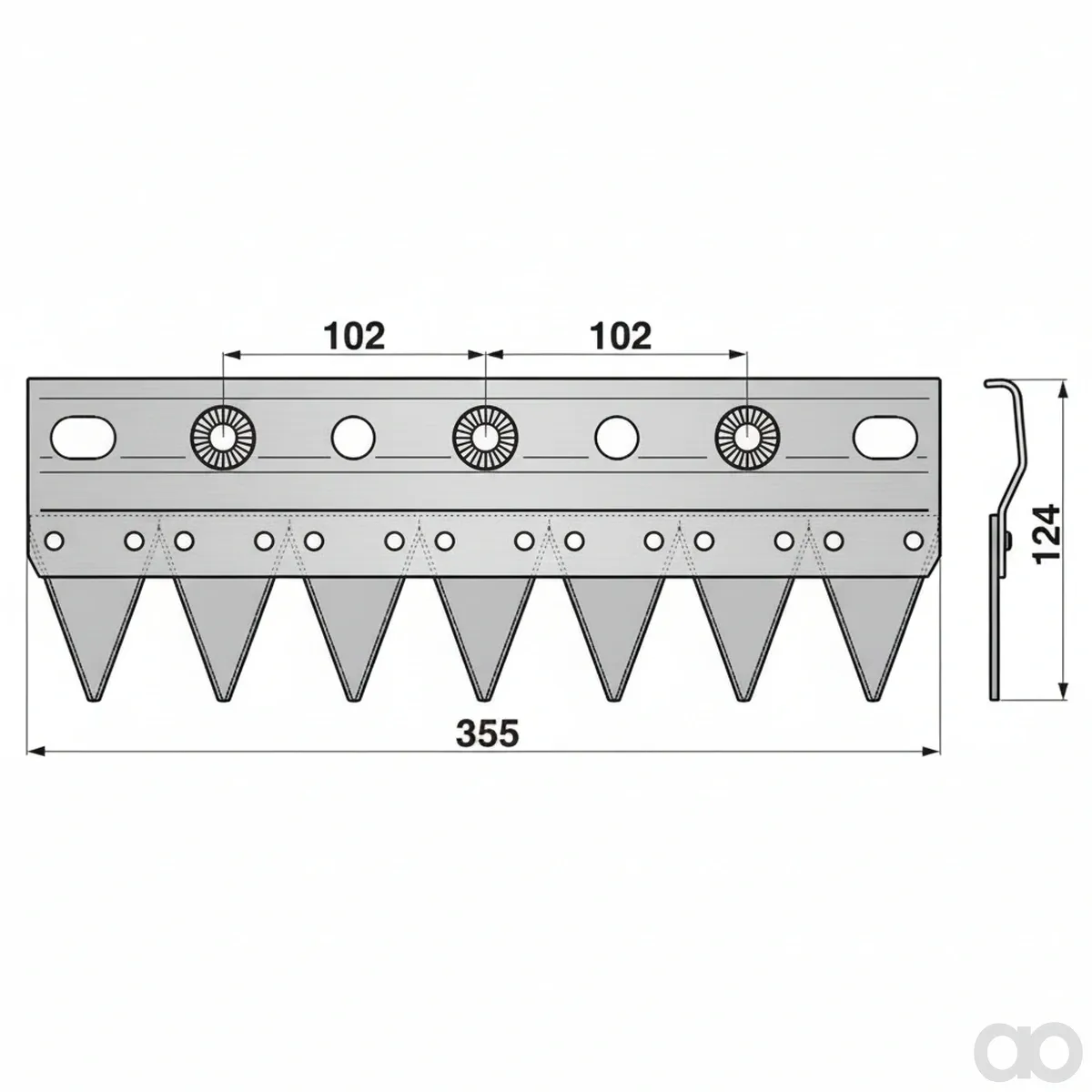 Prillinger - 00612101 - Smooth Counter Blade Instead Of V