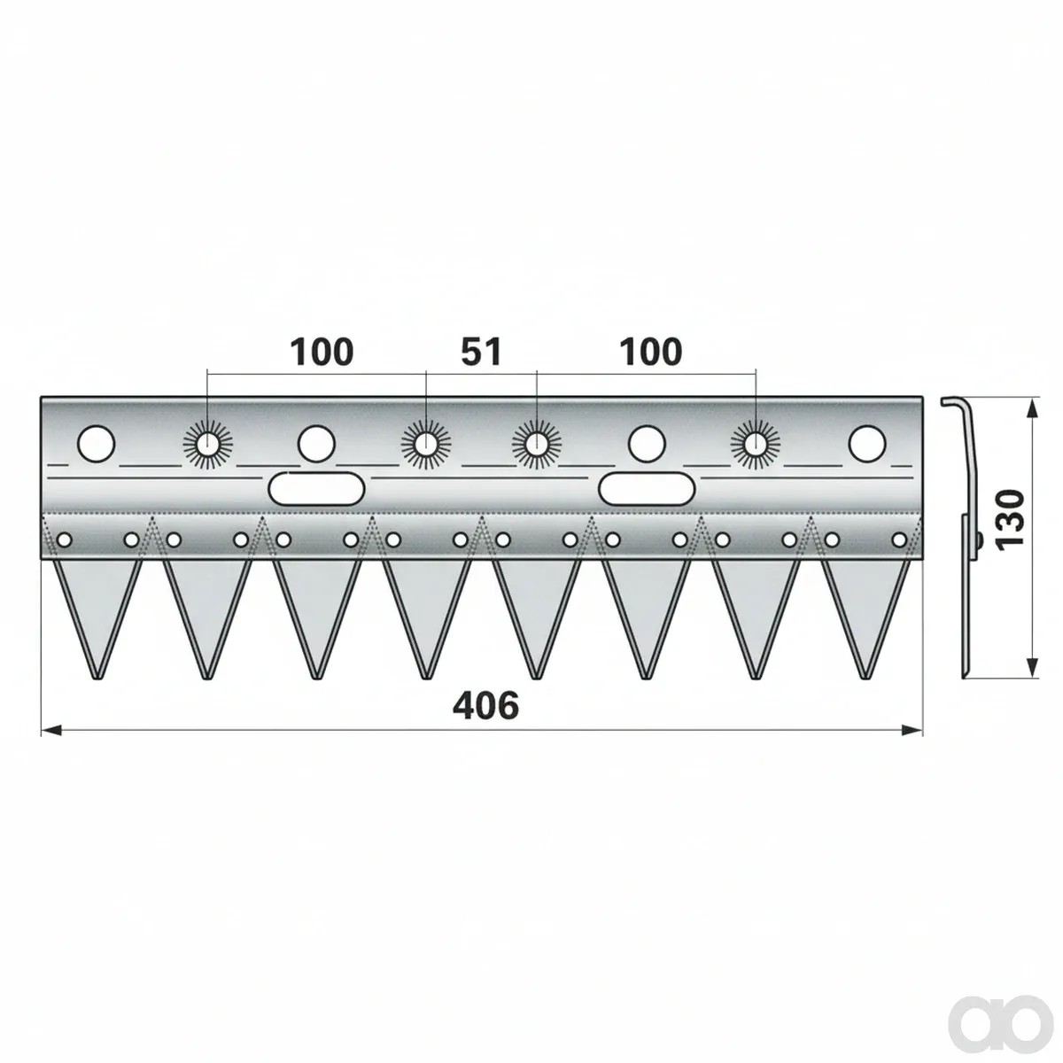 Prillinger - 00612120 - Smooth Counter Blade Instead Of V