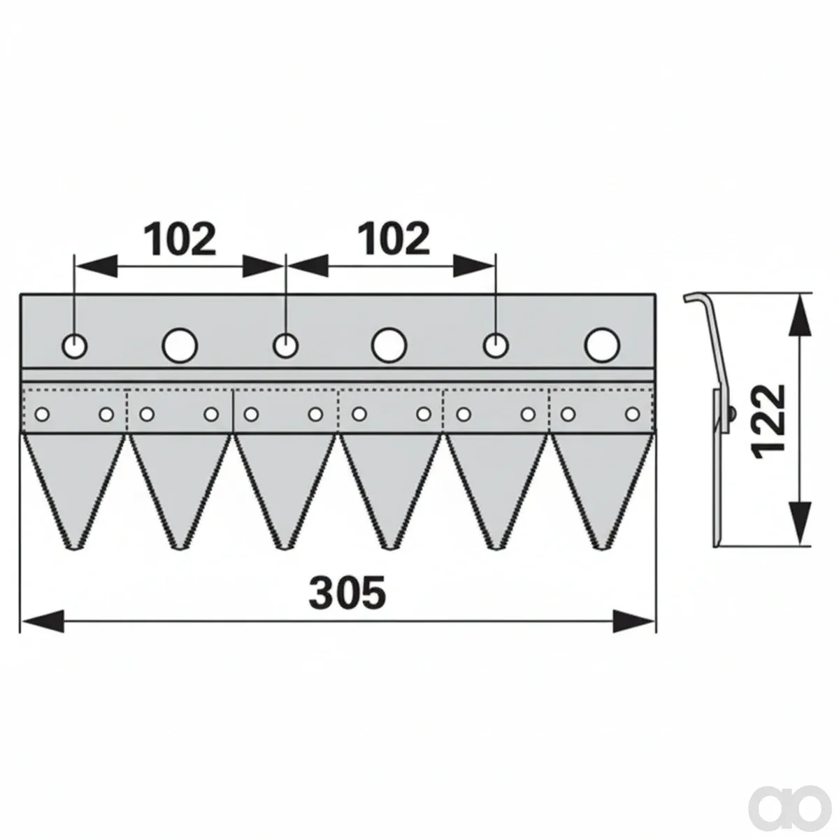 Prillinger - 00612141 - Right Serrated Counter Blade A