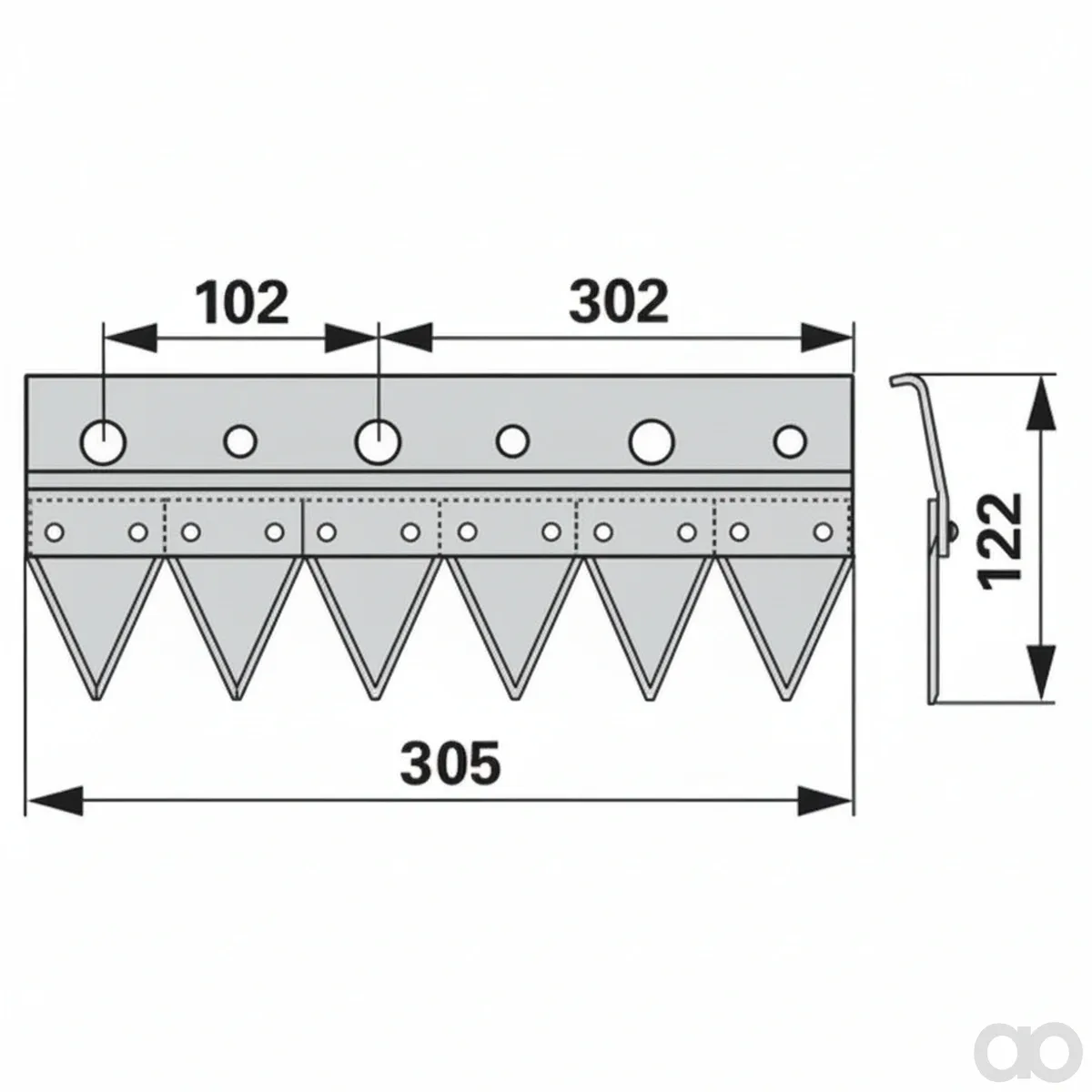 Prillinger - 00612142 - Left Smooth Counter Blade Instead