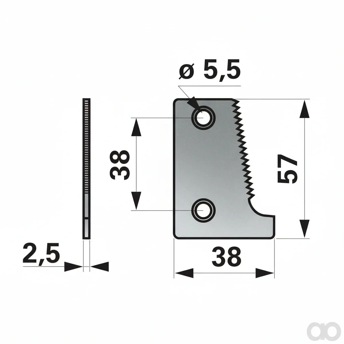 Prillinger - 00615161 - Outer Shoe Plate Left