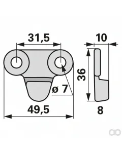 Prillinger - 00616604 - Guide Plate For Bcs 524.5867
